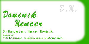 dominik mencer business card